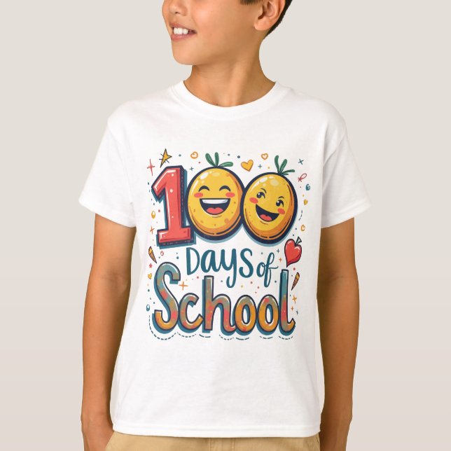 100 days Of School Kids baby t shirt  (Front)