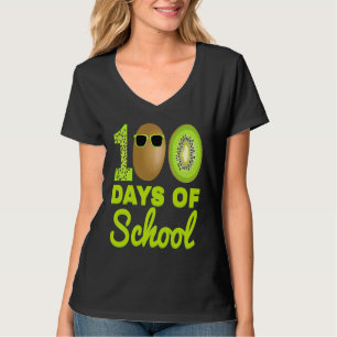 100 Days of School Kiwi Funny Food Fruit Lover Tea T-Shirt