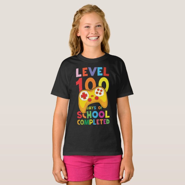 100 Days Of School, Level 100 Days of School T-Shirt (Front Full)