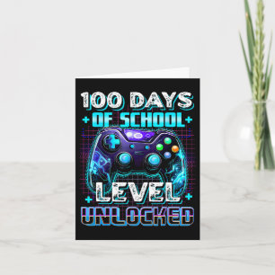 100 Days Of School Level Unlocked Video Gamer 100t Card