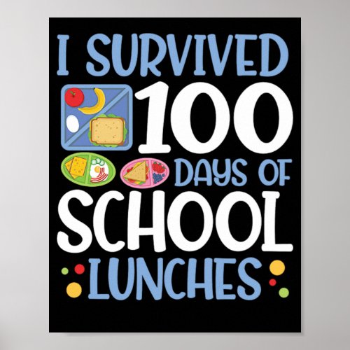 100 Days Of School Lunches 100Th Day Of Schools 2 Poster