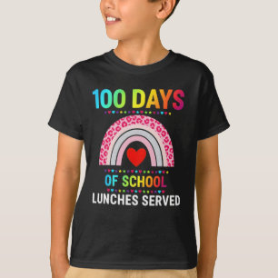 100 Days Of School Lunches Served Rainbow Lunch La T-Shirt