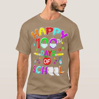 100 Days Of School Mask Teacher And Student T-Shirt