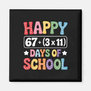 100 Days Of School Math Equation Groovy 67 Meme Te Magnet
