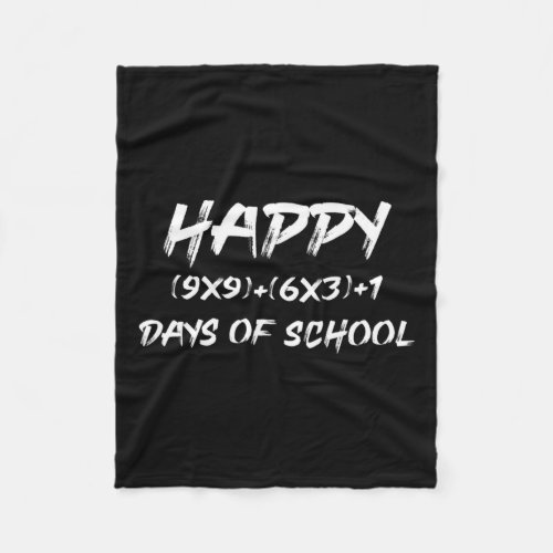 100 Days Of School Math Fun Tee For Math Lovers 1  Fleece Blanket