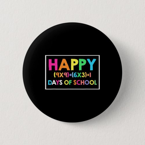 100 Days Of School Math Fun Tee For Math Lovers  Button