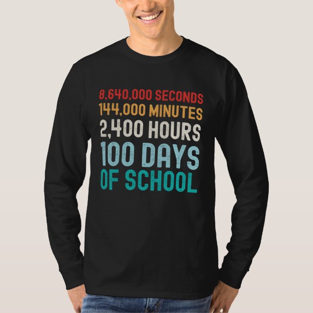 100 Days of School Math T-Shirt (Front)