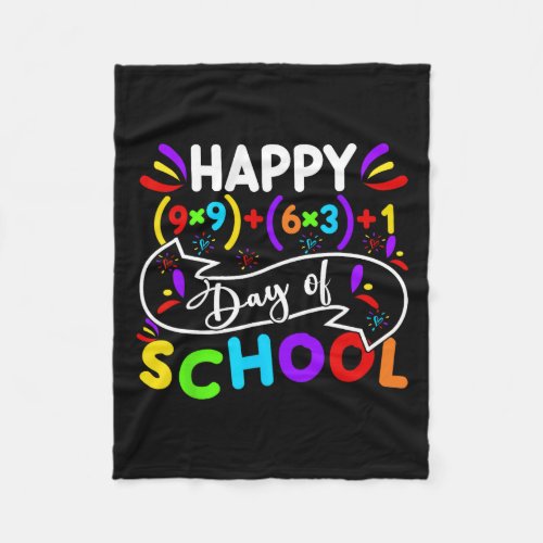 100 Days Of School Math Teacher 100th Day Of Schoo Fleece Blanket