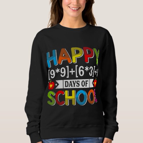 100 Days Of School Math Teacher Formula 100 Days S Sweatshirt