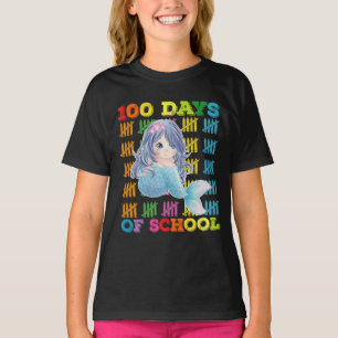 100 Days Of School Mermaid Teacher Student T-Shirt