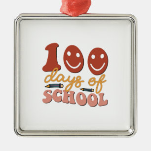 100 Days Of School Metal Ornament