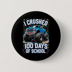 100 Days Of School Monster Truck 100th Day Of Scho Button