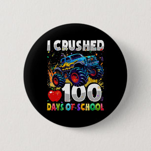 100 Days Of School Monster Truck 100th Day Of Scho Button