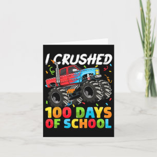 100 Days Of School Monster Truck 100th Day Of Scho Card