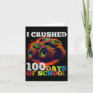 100 Days Of School Monster Truck 100th Day Of Scho Card