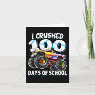 100 Days Of School Monster Truck 100th Day Of Scho Card