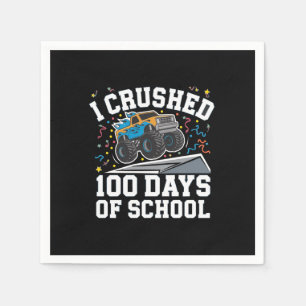 100 Days of School Monster Truck 100th Day School Napkins