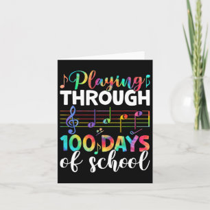 100 Days Of School Music Teacher Student Gifts 100 Card
