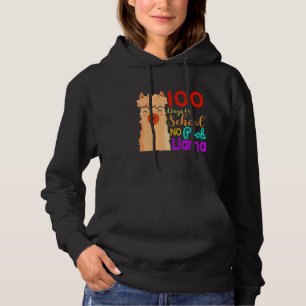 100 Days Of School No Prob Llama Costume Kids Gift Hoodie