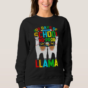 100 Days Of School No Prob-llama Llama Teacher And Sweatshirt