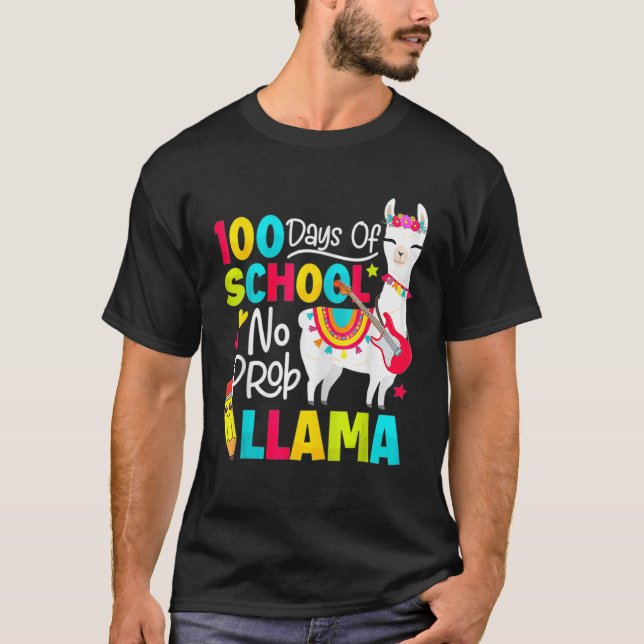 100 days of school no prob llama T-Shirt (Front)
