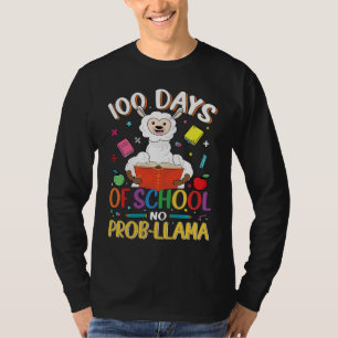 100 Days Of School No Prob llama Teacher Student 1 T-Shirt