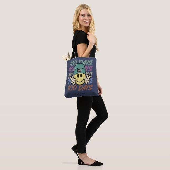 100 days of school, one hundred days of class tote bag (On Model)