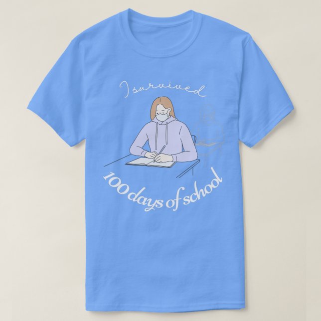 100 Days of School One Hundred Days Teacher School T-Shirt (Design Front)