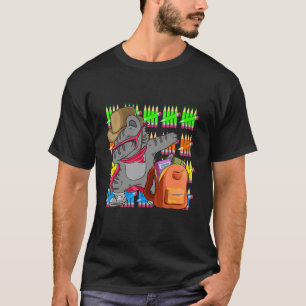 100 Days Of School pencil Dabbing cat smarter stud T-Shirt