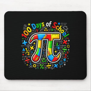 100 Days Of School Pi Math Drip Funny 100 Days Kid Mouse Pad
