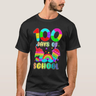 100 Days Of School Pop It Teacher Kids Boys Girls T-Shirt