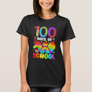 100 Days Of School Pop It Teacher Kids Boys Girls T-Shirt
