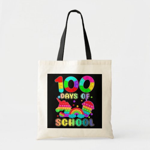 100 Days Of School Pop it Teacher Kids Boys Girls Tote Bag