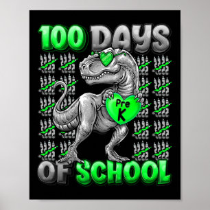 100 Days Of School Pre-k 100 Days Smarter Boys Poster