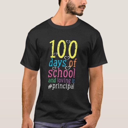 100 Days Of School Principal T_Shirt