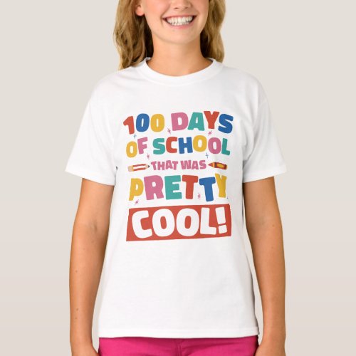 100 days of school quote design T_Shirt