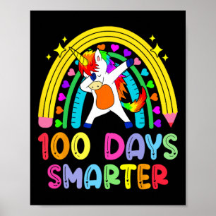 100 Days Of School Rainbow 100th Day Of School Boy Poster