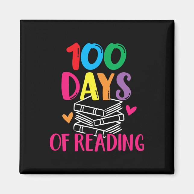 100 Days Of School Reading English Teacher Books S Magnet (Front)