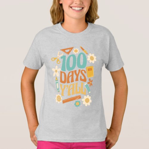 100 Days of school retro design T_Shirt