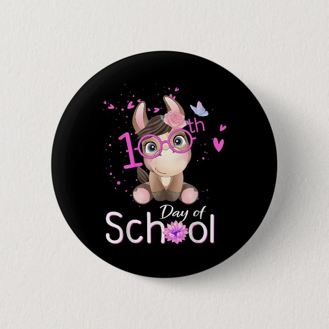 100 days of school, school, teacher, 100 days, 100 button (Front)