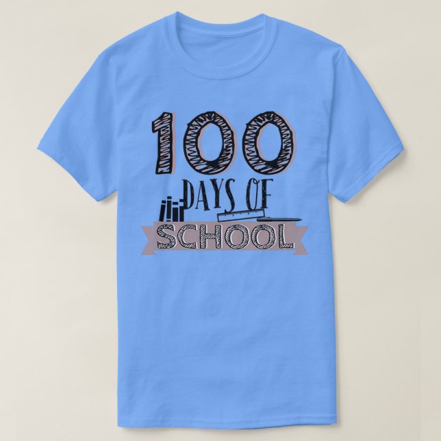 100 Days Of School Shirt Gift For Teacher And Stud (Design Front)