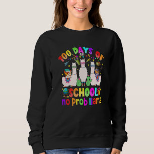 100 Days of School Shirt No Probllama Llama 100th 