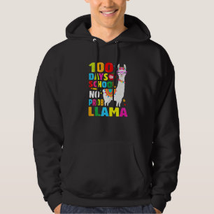 100 Days of School Shirt No Probllama Llama 100th 