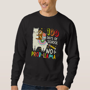 100 Days of School Shirt No Probllama Llama 100th 