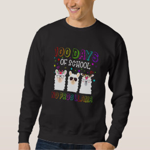 100 Days of School Shirt No Probllama Llama 100th