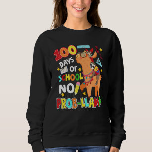 100 Days of School Shirt No Probllama Llama 100th 