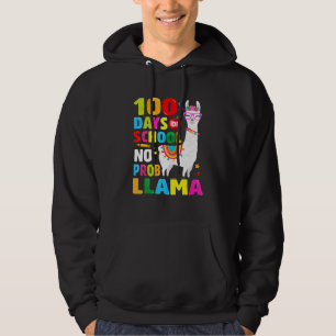 100 Days of School Shirt No Probllama Llama 100th