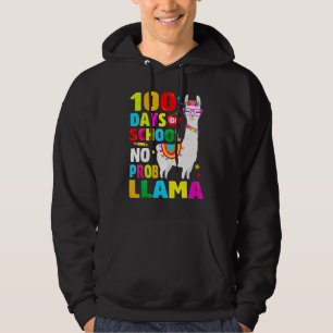 100 Days Of School Shirt No Probllama Llama 100th 
