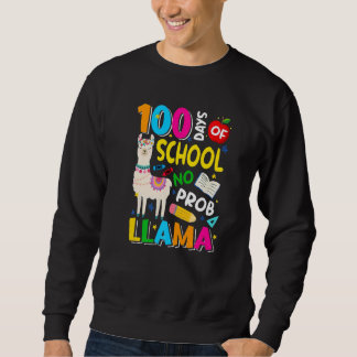 100 Days of School Shirt No Probllama Llama 100th