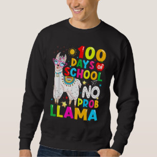 100 Days Of School Shirt No Probllama Llama Funny